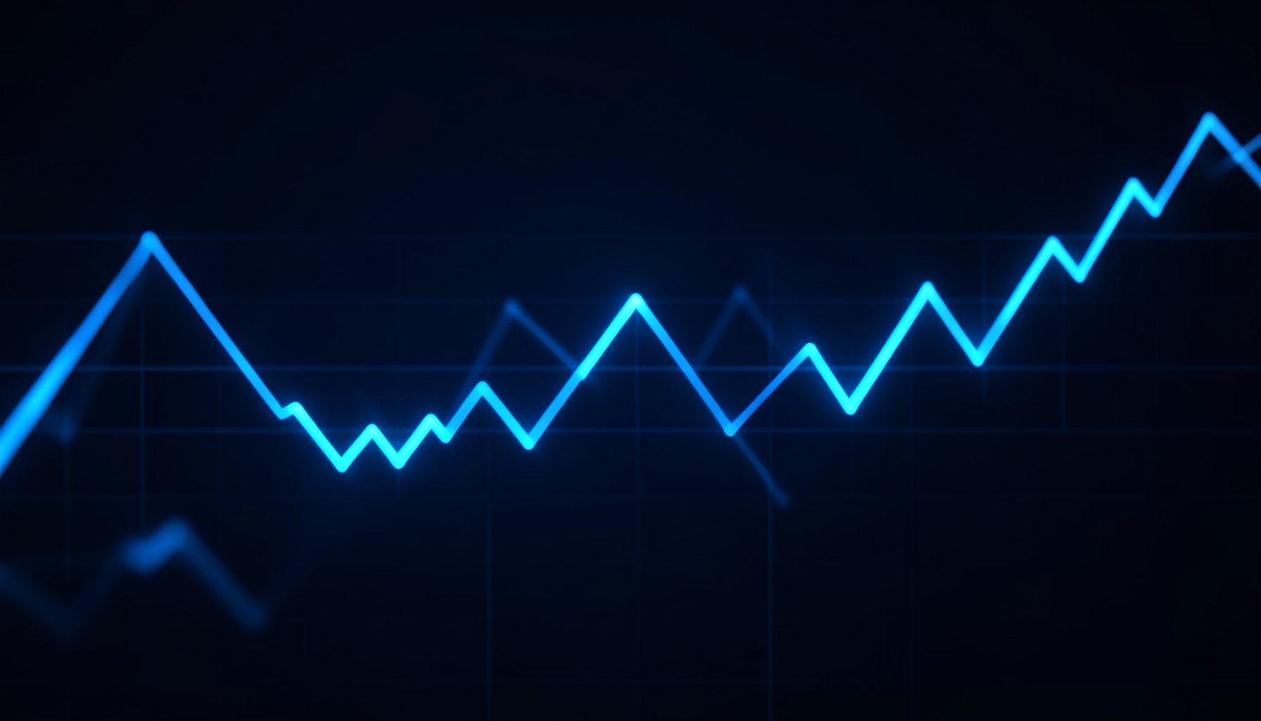 Cool blue data visualization pattern with rising graph lines on a dark background, evoking RTP tracking