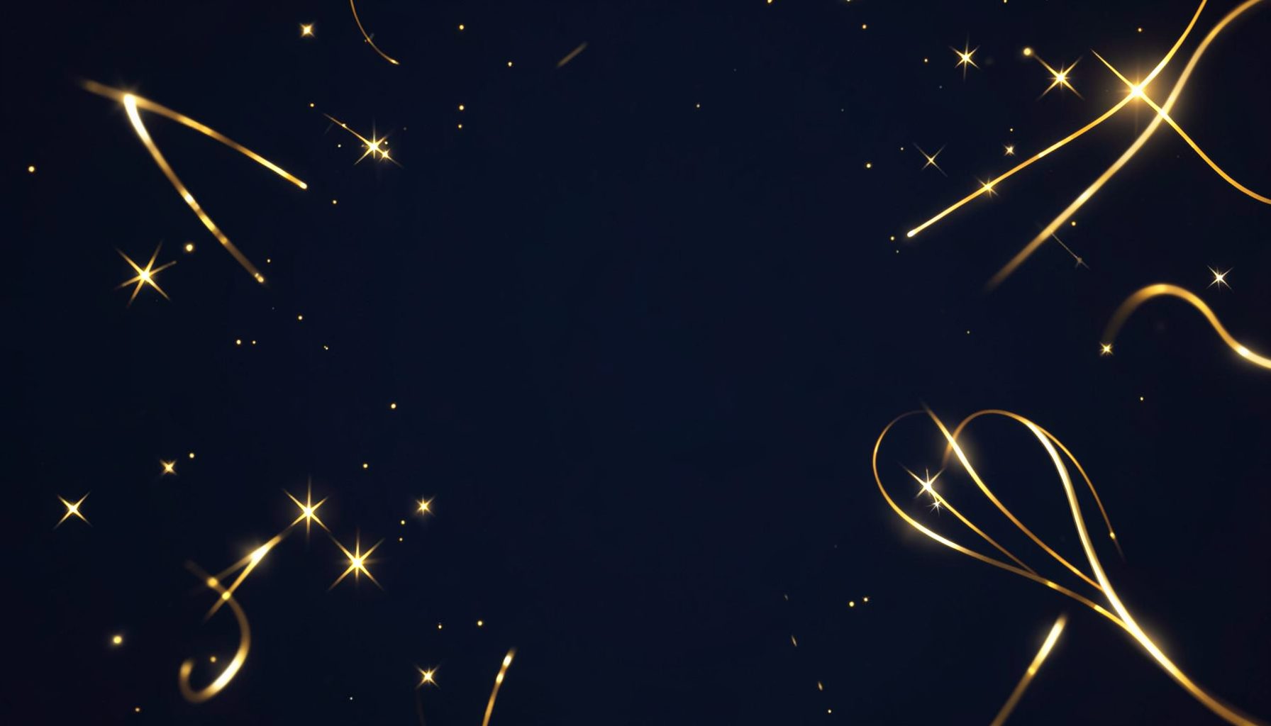 Golden highlights on a dark navy surface with abstract spark-like accents, suggesting premium bonus offers