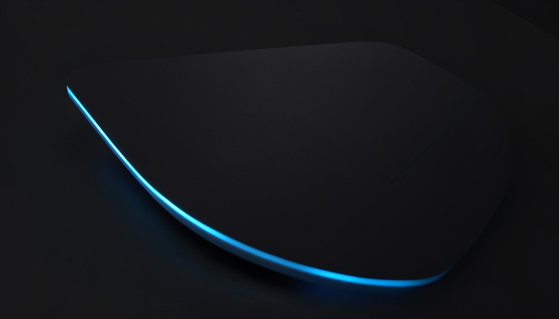 Sleek dark surface with subtle neon-blue edge lighting and a minimalist card-style layout, evoking a modern digital storefront